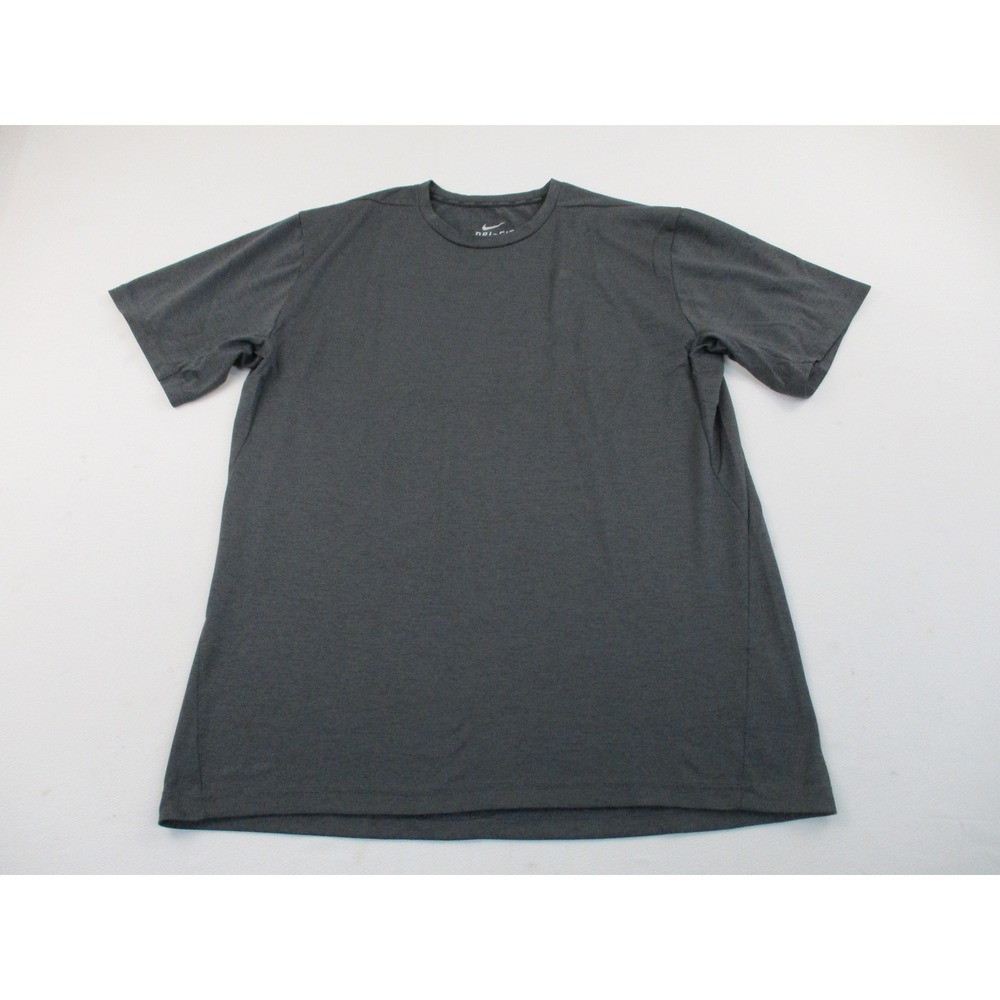 Nike T-Shirt Mens Large Gray Dri-FIT Short Sleeve Training Performance Tee